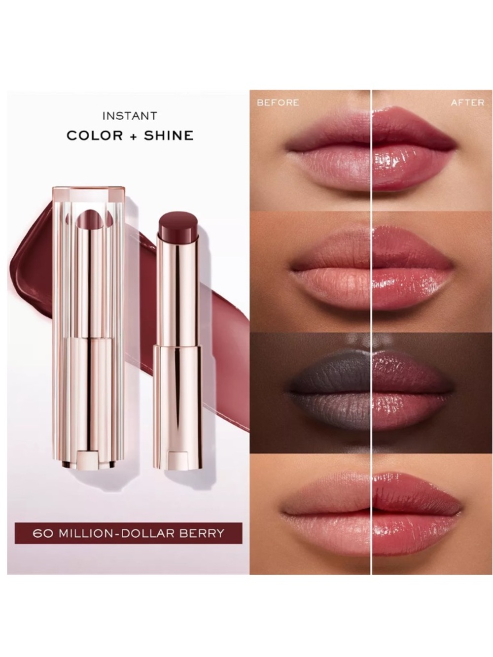 Lip Idôle Squalane-12 Butterglow Hydrating Lip Balm: Million-Dollar Berry - Picture 5 of 8